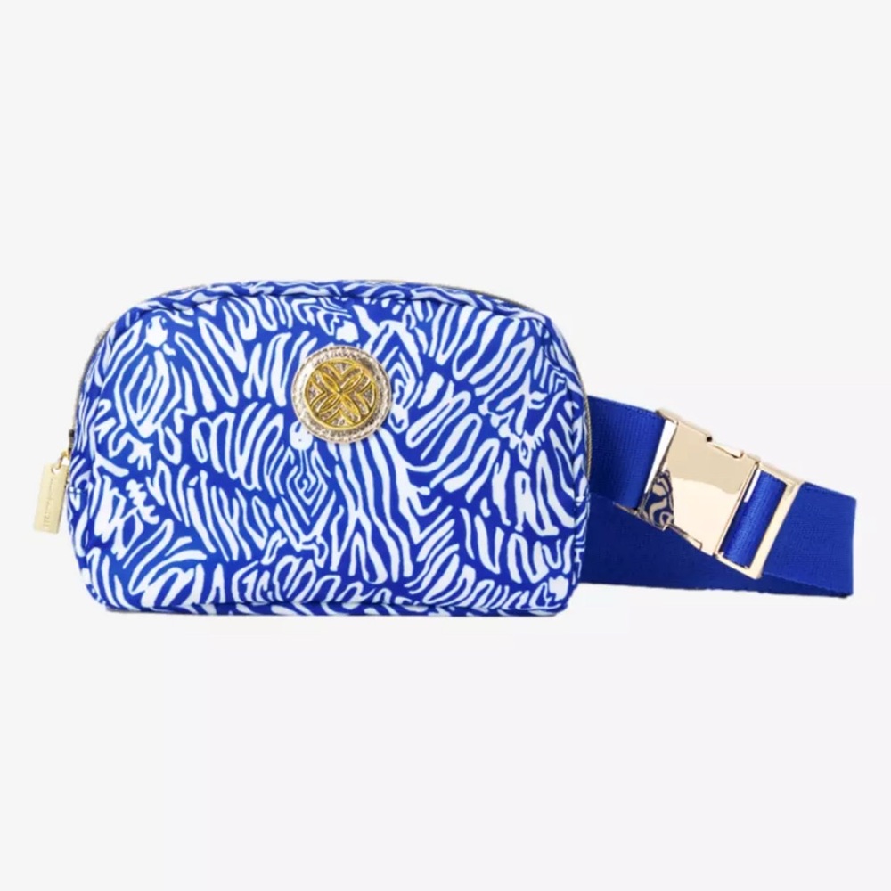 NWT lilly Pulitzer Jeanie crossbody belt bag zeebee Zanzibar blue